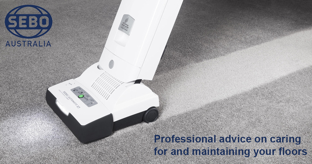 Sebo X7 vacuum cleaning the carpet